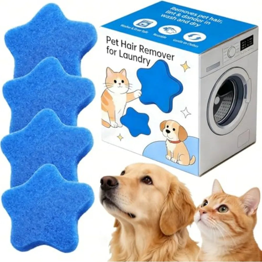 Premium Pet-Haarentferner (4 Stück) – für saubere, haarfreie Wäsche